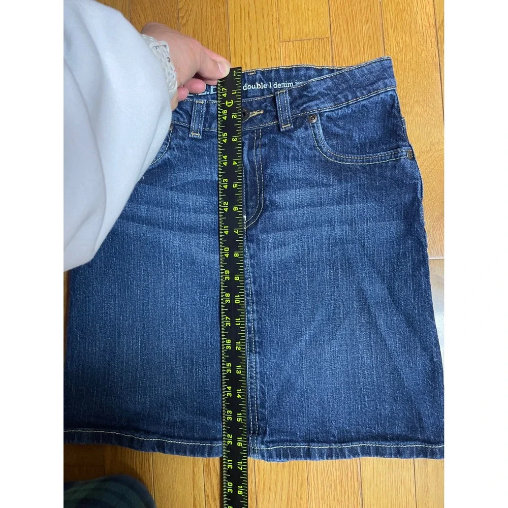 LL Bean Double L Denim Jean Skirt Girls Size‎ 12 Dark Wash